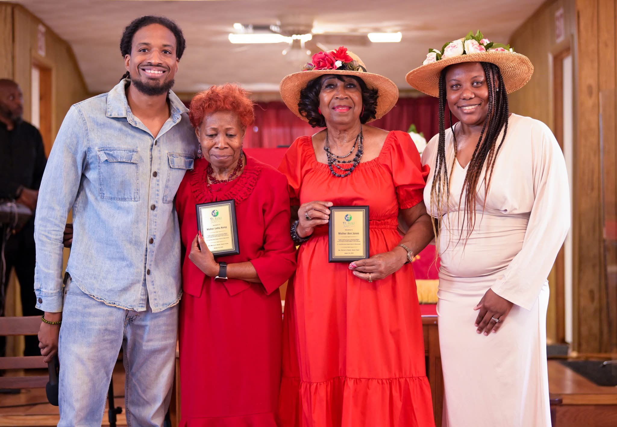 Church members being honored