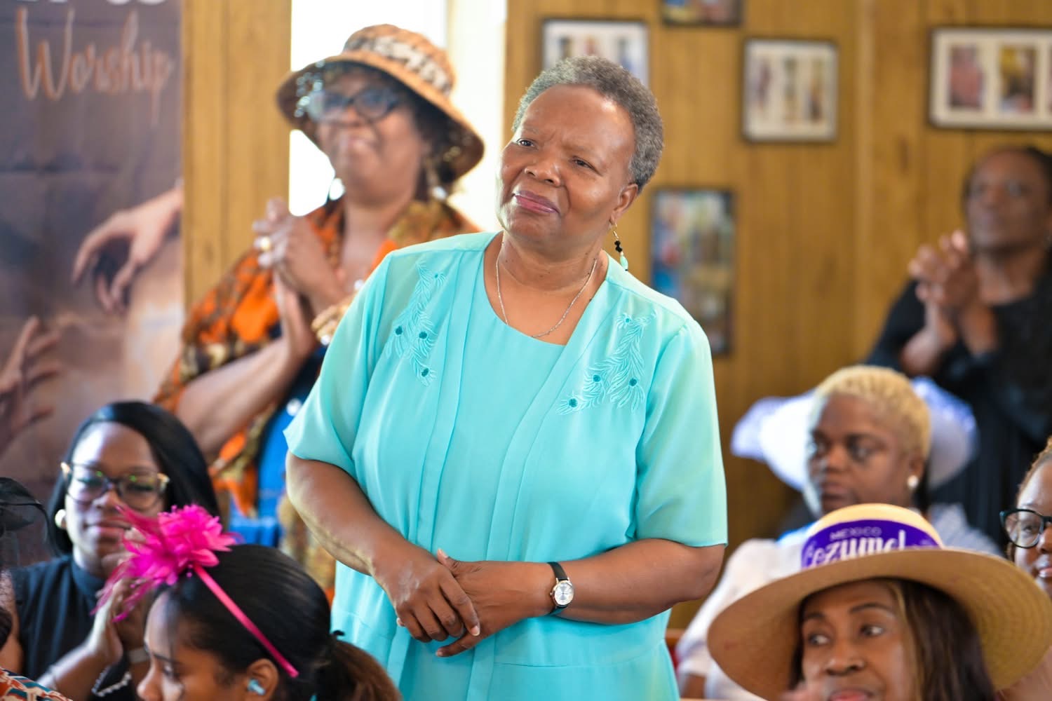 A member of The Luke during worship