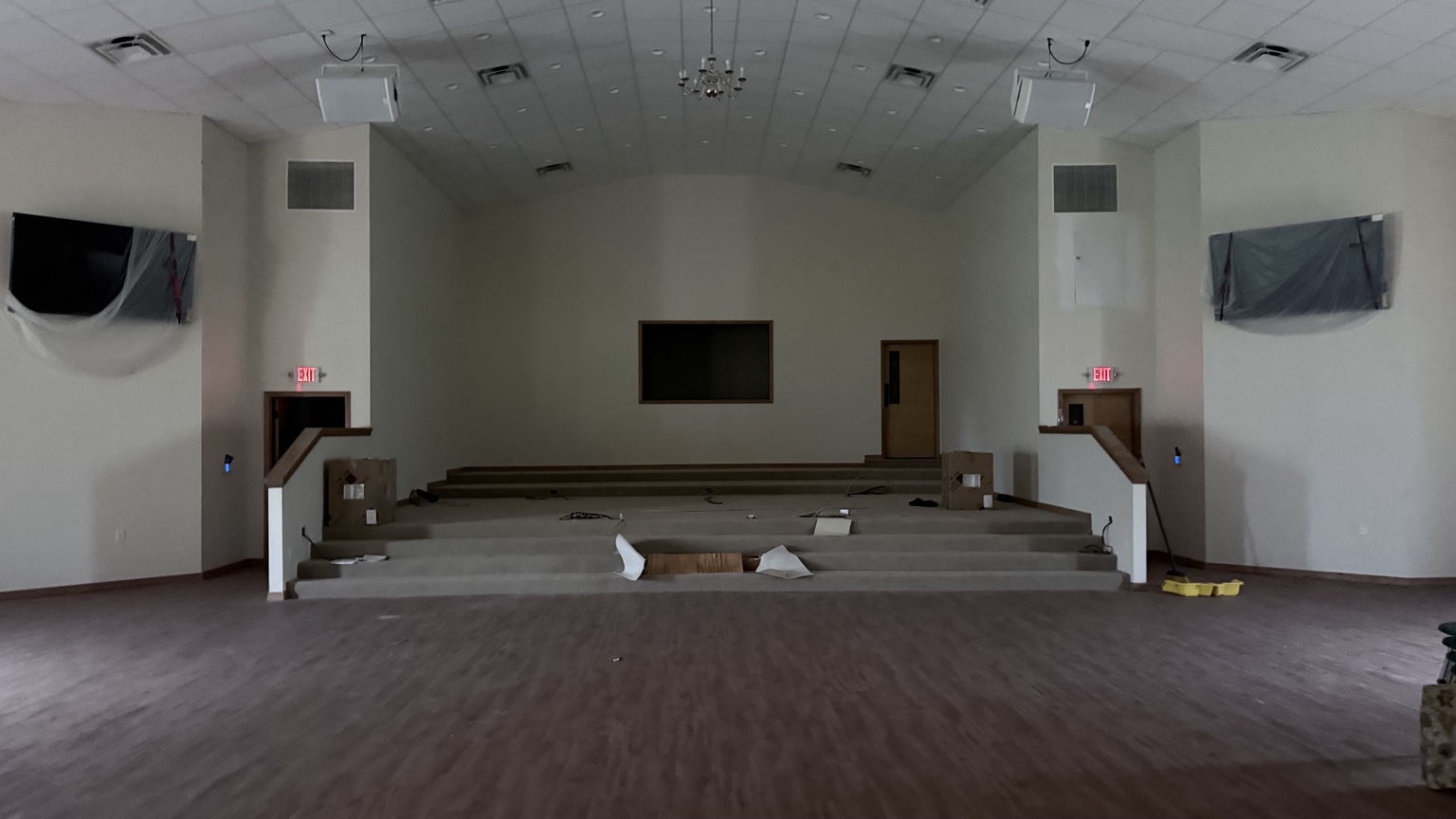Interior of the sanctuary being completed on Saint Luke’s new campus