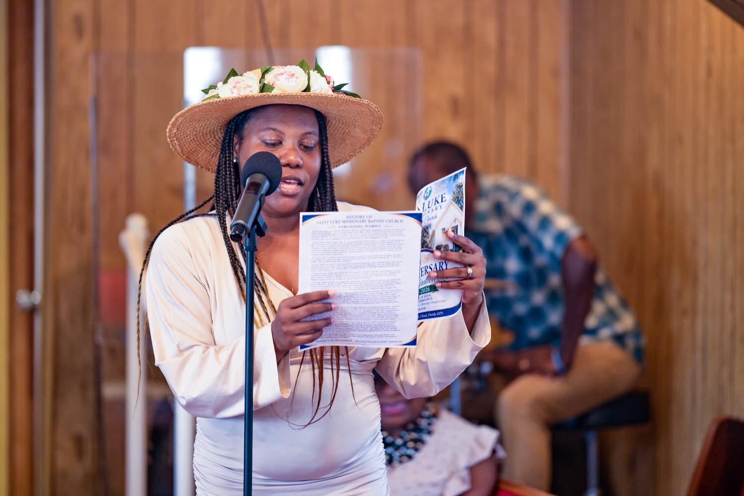 A church member participating in worship